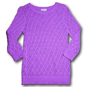Ann Taylor Loft Sweater Purple Round Crew Neck
